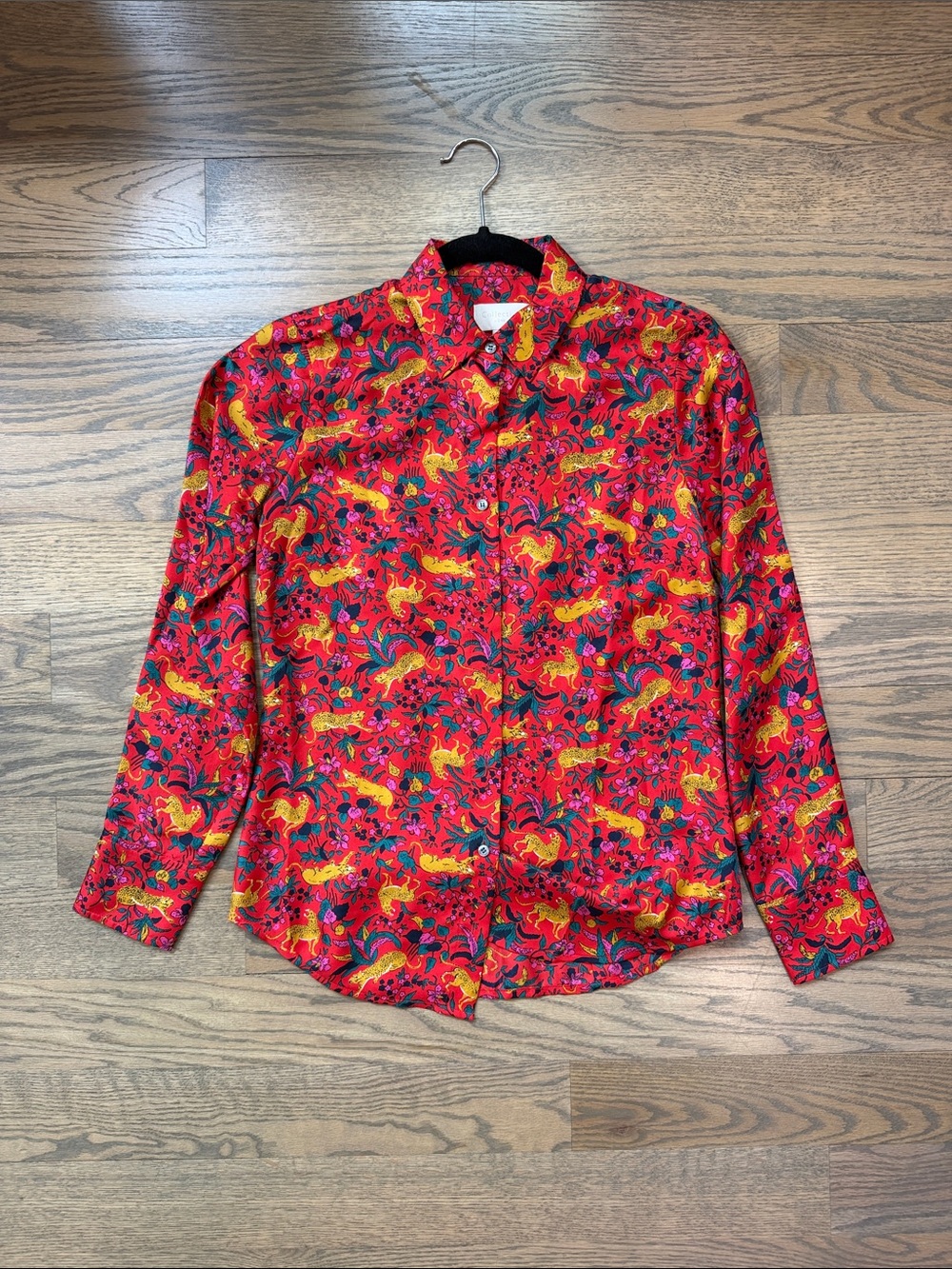 J Crew Red Floral Button-Up Shirt (0)